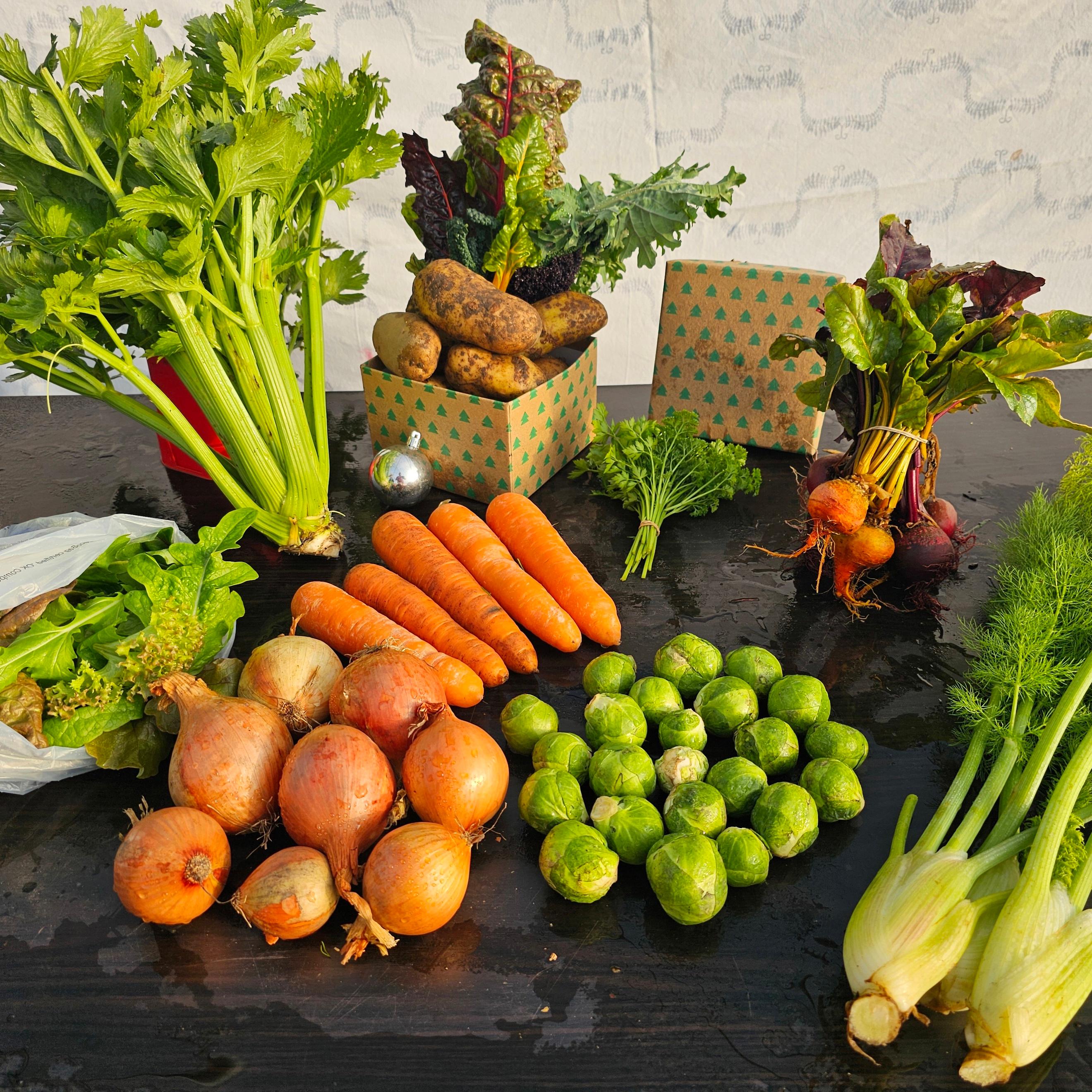 Sponsor an Organic Christmas veg box